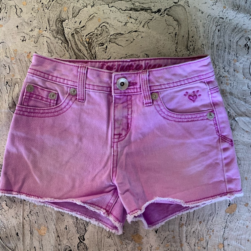 Girls Purple Justice Shorts